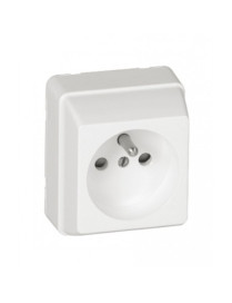 TOMADA FRANCESA C/OBTURADOR BRANCA