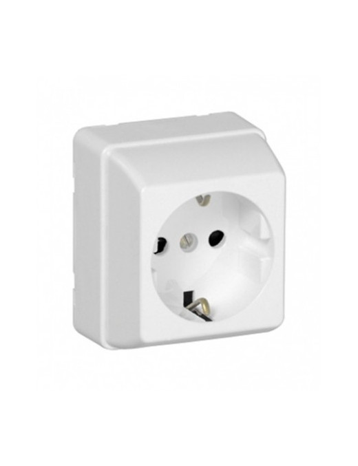 TOMADA SCHUKO C/OBTURADOR BRANCA