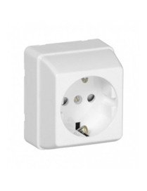 TOMADA SCHUKO C/OBTURADOR BRANCA
