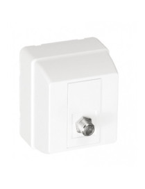 TOMADA DE CABO COAXIAL TIPO F BRANCA